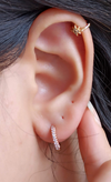 گوشواره حلقه ایی کوچک نگین دار ژوپینگ