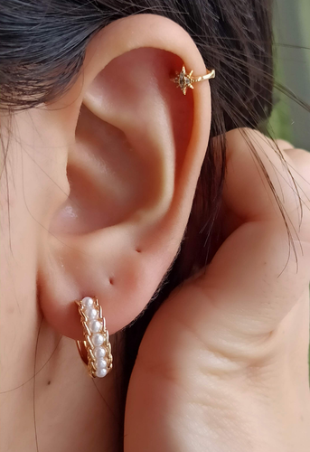 گوشواره حلقه ایی مرواریدی ژوپینگ